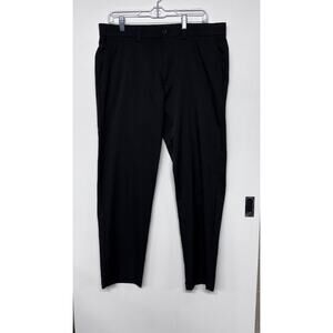 Men's Haggar Straight Fit Dress Pants Size 36x30 in Black Excellent Condition